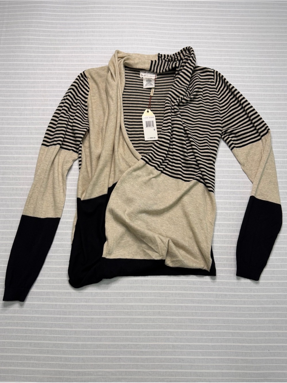 M.S.S. Colorblock Draped Sweater – NWT – Size S